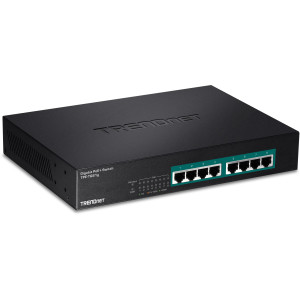 TRENDnet TPE-TG81g 8-Port Unmanaged Gigabit Ethernet PoE+ Switch, GREENnet technology, 110W PoE budget